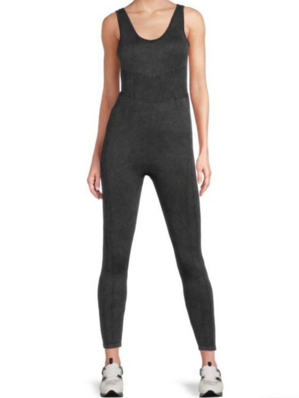 2144. HARMONY BALANCE Seamless Sculpted Ribbed Knit Bodysuit Jumpsuit Sz XL $108